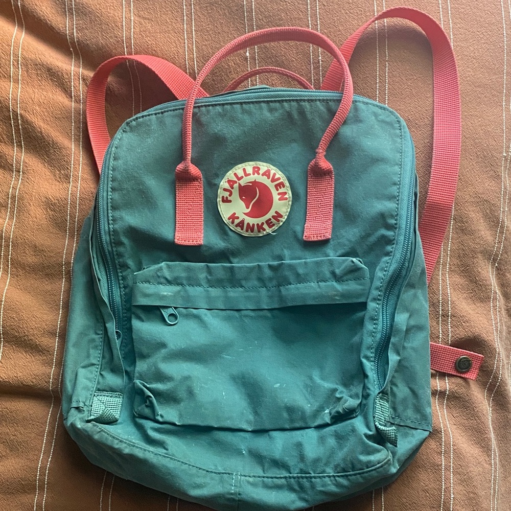 Fjallraven Kanken Teal and Pink Backpack